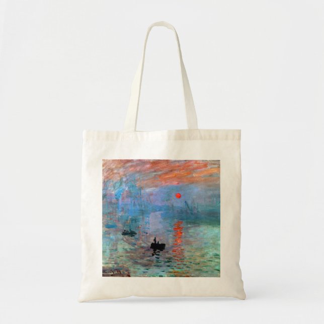Claude Monet Impression Sunrise Tote Bag (Front)