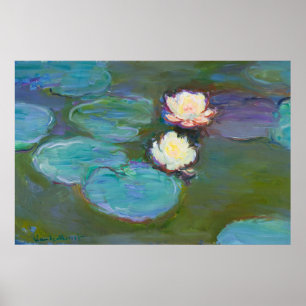 Claude Monet Impressionist Water Lillies Nympheas Poster
