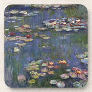 Claude Monet Impressionist Water Lillies Painting Coaster