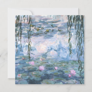 Claude Monet Impressionist Water Lillies Painting Holiday Card
