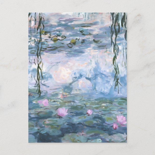 Claude Monet Impressionist Water Lillies Painting Invitation Postcard (Front)