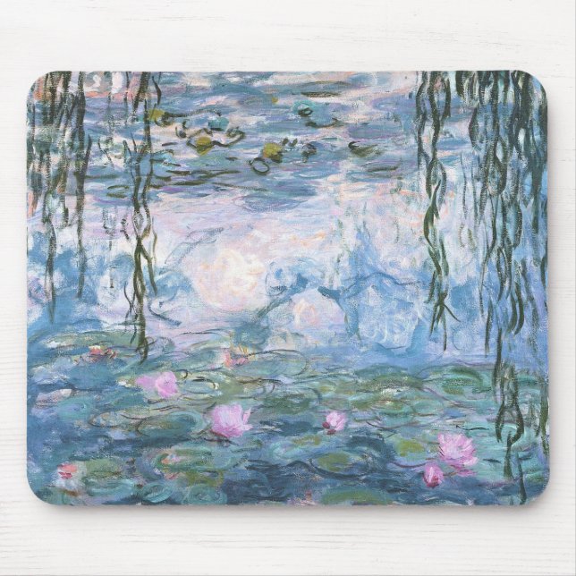 Claude Monet Impressionist Water Lillies Painting Mouse Pad (Front)