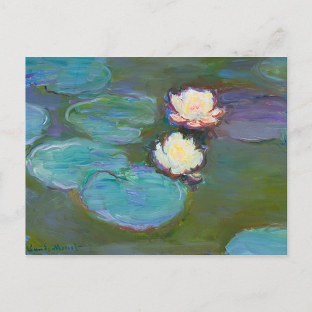 Claude Monet Impressionist Water Lillies Postcard (Front)