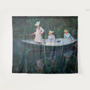 Claude Monet - In the Norvegienne Boat at Giverny Tapestry