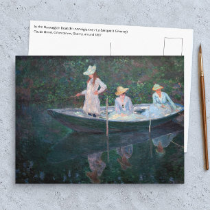 Claude Monet - In the Norwegian Boat Postcard