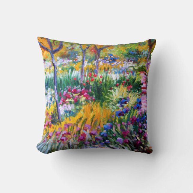 Claude Monet: Iris Garden by Giverny Cushion (Front)