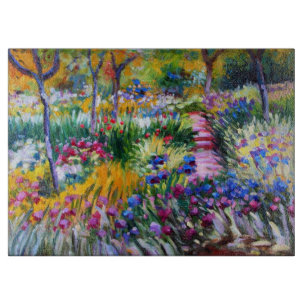Claude Monet: Iris Garden by Giverny Cutting Board