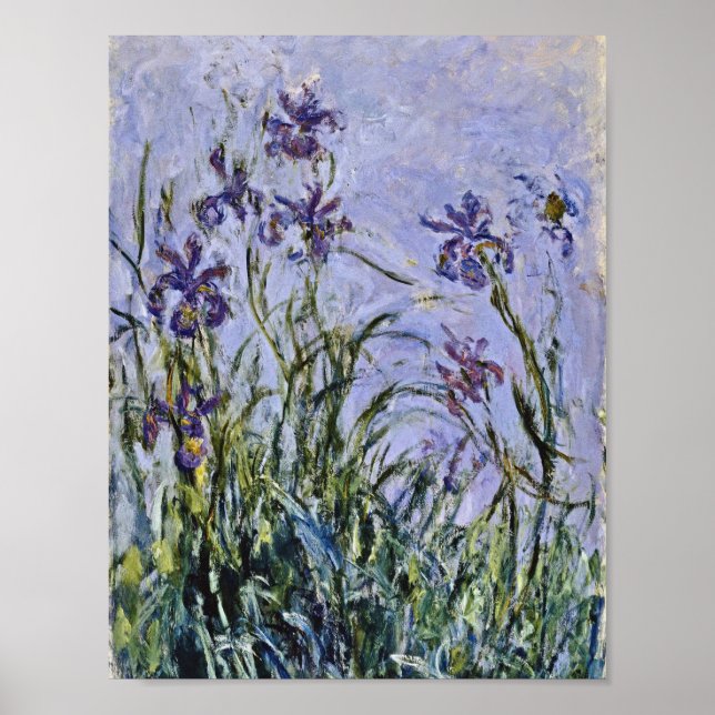 Claude Monet - Iris Mauves Poster (Front)