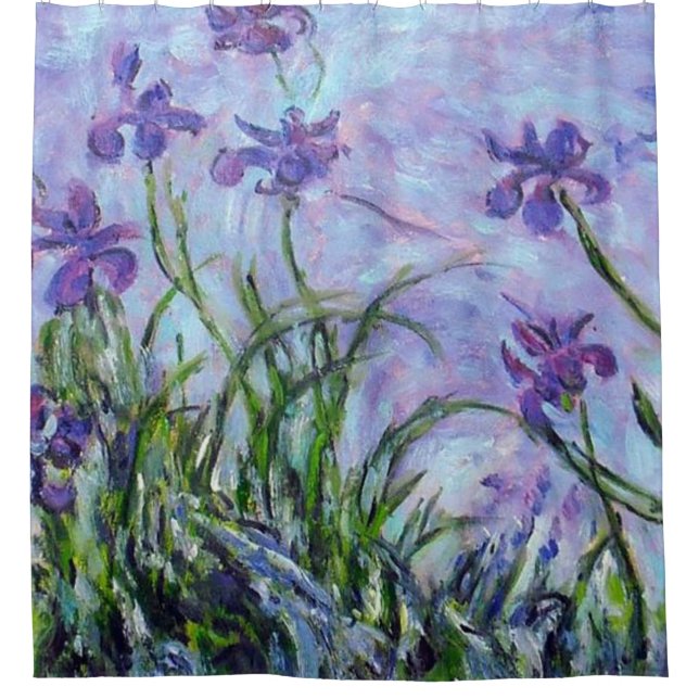 Claude Monet Iris Shower Curtain (Front)