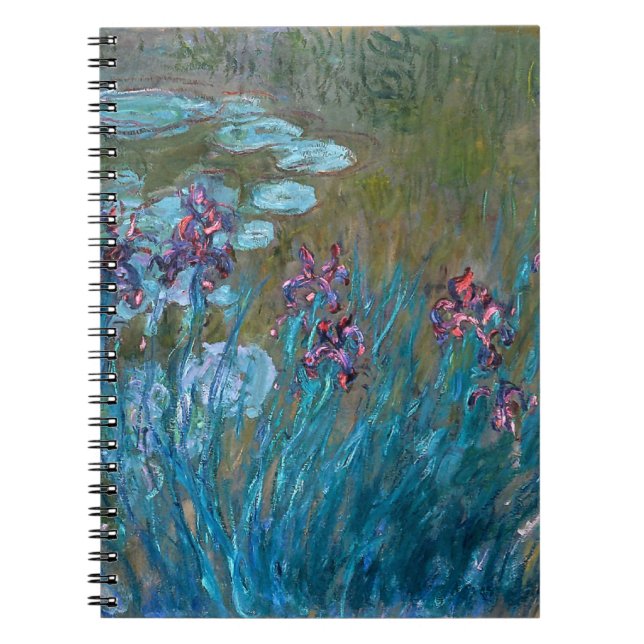 Claude Monet: Irises and Water Lilies Notebook (Front)