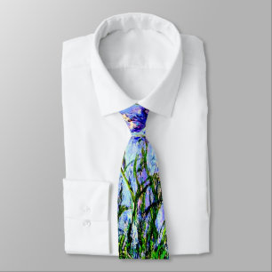 Claude Monet: Irises, beautiful floral painting Tie