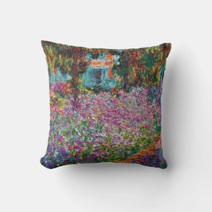 Claude Monet - Irises in Monet's Garden Fine Art Cushion