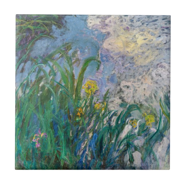 Claude Monet - Irises (Iris) Ceramic Tile (Front)