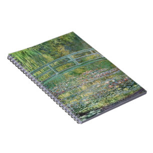 Claude Monet Japanese Bridge Water Lily Art Notebook