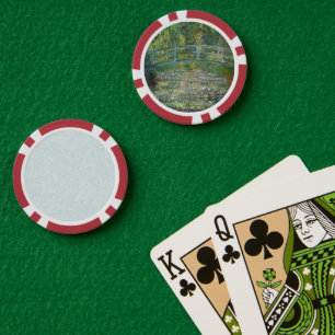 Claude Monet Japanese Bridge Water Lily Art Poker Chips