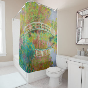 Claude Monet - Japanese Footbridge, Giverny Shower Curtain