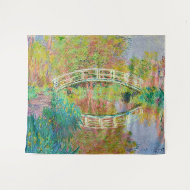 Claude Monet - Japanese Footbridge, Giverny Tapestry (Front (Horizontal))