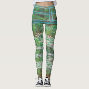 Claude Monet Japanese Footbridge. Impressionism Leggings