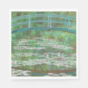 Claude Monet Japanese Footbridge. Impressionism  Napkin