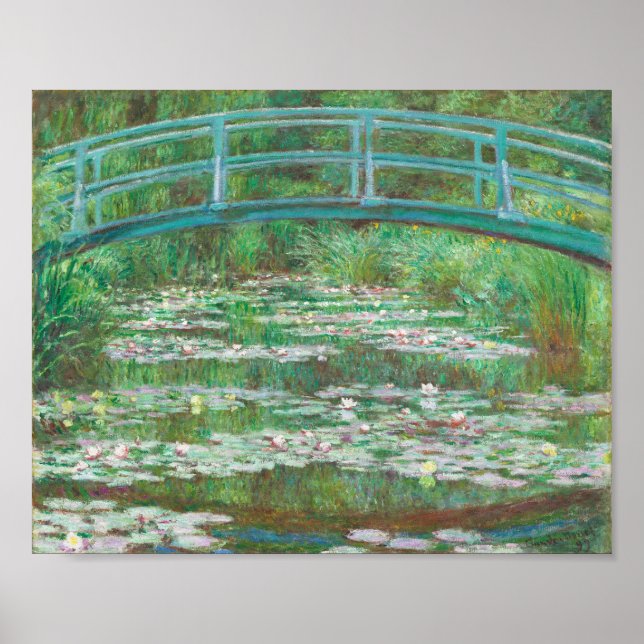 Claude Monet Japanese Footbridge. Impressionism Poster (Front)
