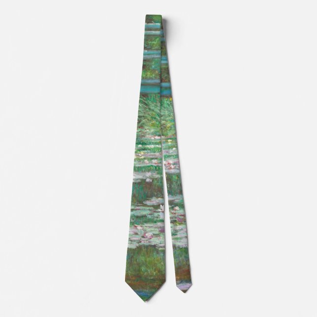 Claude Monet Japanese Footbridge. Impressionism Tie (Front)