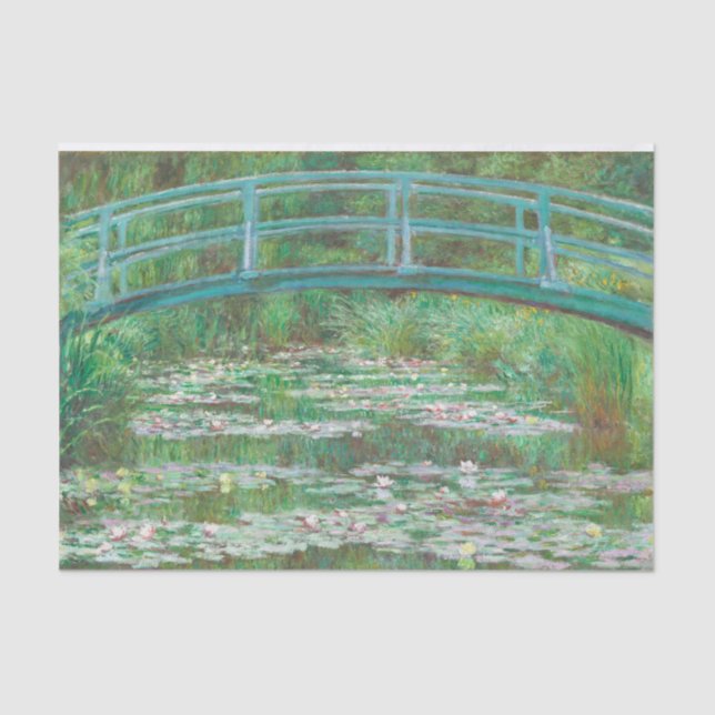Claude Monet Japanese Footbridge. Impressionism Tissue Paper (Front)