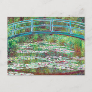 Claude Monet Japanese Footbridge Restored Colour Postcard