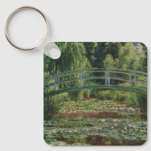 Claude Monet Japanese Footbridge & Water Lily Pool Key Ring