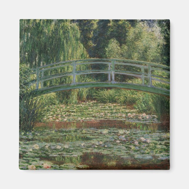 Claude Monet Japanese Footbridge & Water Lily Pool Magnet (Front)