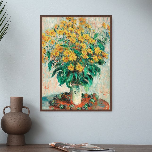 Claude Monet Jerusalem Artichoke Flowers Art Print (Creator Uploaded)