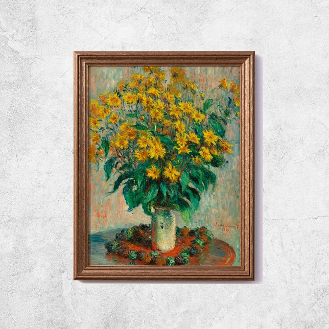 Claude Monet Jerusalem Artichoke Flowers Old Art Poster (Claude Monet Jerusalem Artichoke Flowers Old Art Poster
)