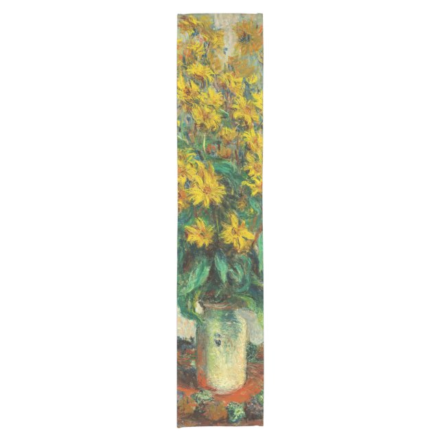 Claude Monet - Jerusalem Artichoke Flowers Short Table Runner (Front)