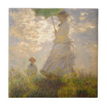 Claude Monet // La Promenade // Umbrella Tile<br><div class="desc">A work of the famous Impressionist artist Claude Monet.</div>