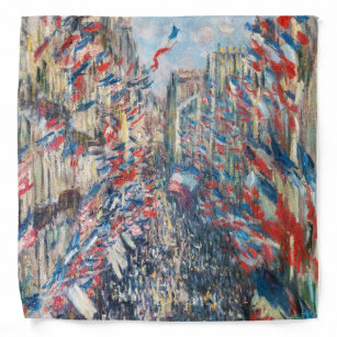 Claude Monet - La Rue Montorgueil - Paris Bandana