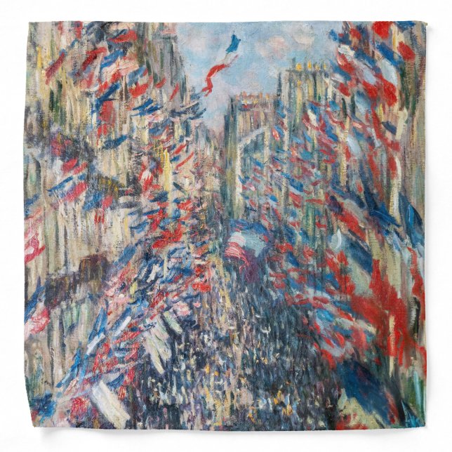 Claude Monet - La Rue Montorgueil - Paris Bandana (Front)
