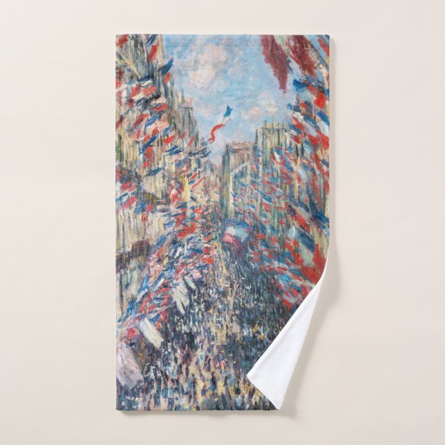Claude Monet - La Rue Montorgueil - Paris Bath Towel Set (Hand Towel)