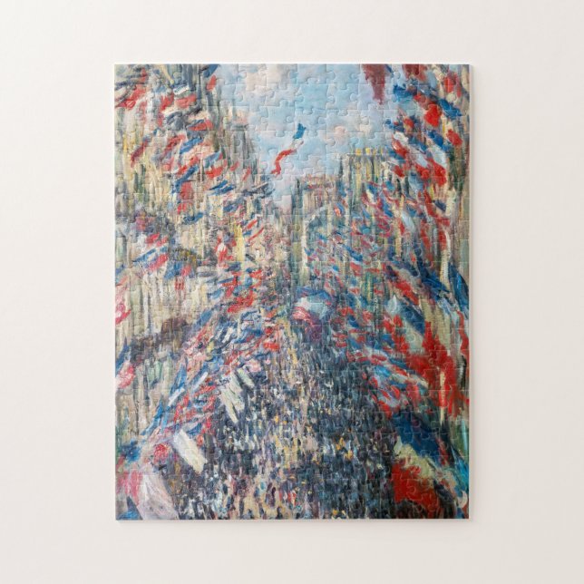 Claude Monet - La Rue Montorgueil - Paris Jigsaw Puzzle (Vertical)