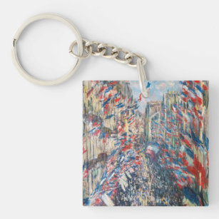 Claude Monet - La Rue Montorgueil - Paris Key Ring