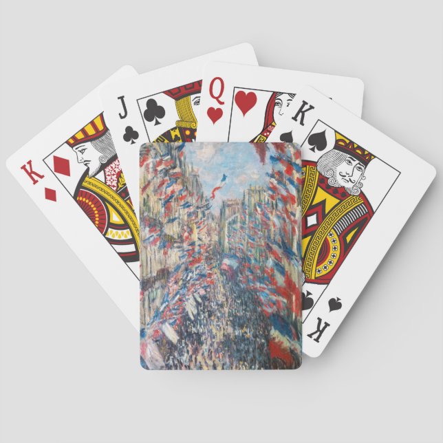 Claude Monet - La Rue Montorgueil - Paris Playing Cards (Back)