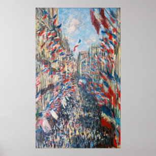 Claude Monet - La Rue Montorgueil - Paris Poster