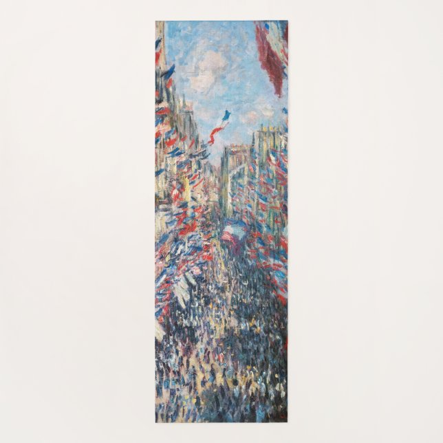 Claude Monet - La Rue Montorgueil - Paris Yoga Mat (Back)