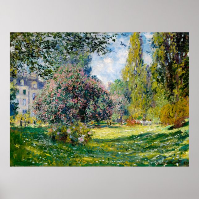 Claude Monet, Landscape, The Parc Monceau, 1876 Poster (Front)