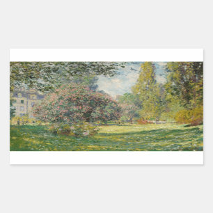 Claude Monet - Landscape: The Parc Monceau Rectangular Sticker