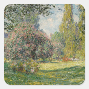 Claude Monet   Landscape: The Parc Monceau Square Sticker