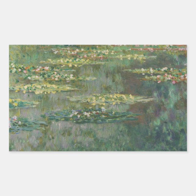 Claude Monet - Le Bassin des Nympheas Rectangular Sticker (Front)