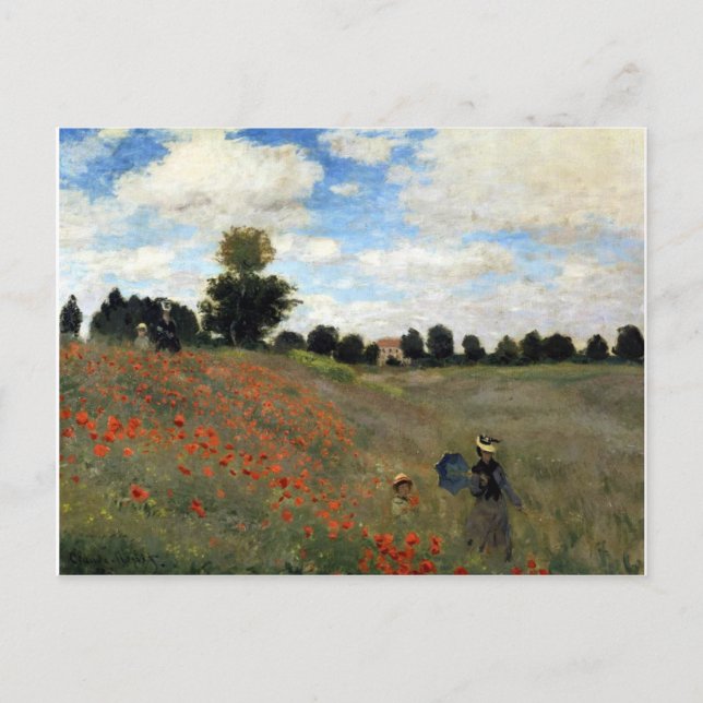Claude Monet - Les Coquelicots Postcard (Front)