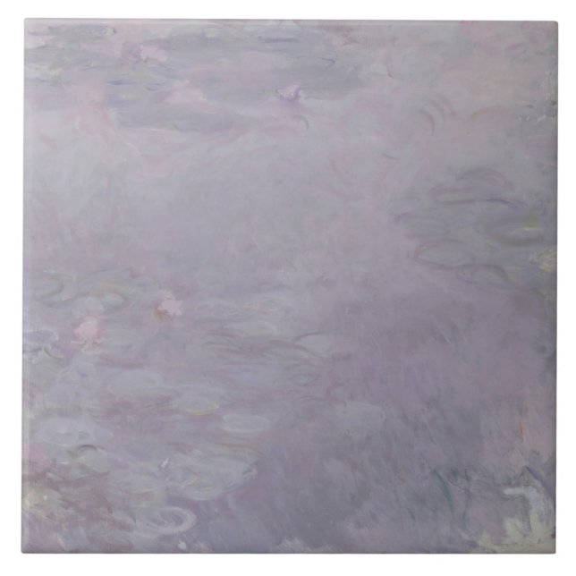 Claude Monet | Light-coloured Waterlilies Ceramic Tile (Front)