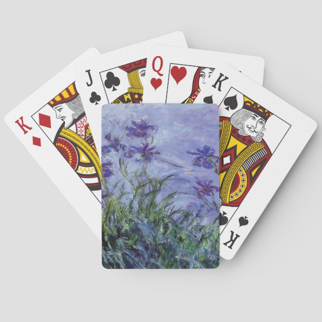 Claude Monet Lila Irises Playing Cards (Back)
