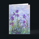Claude Monet - Lilac Irises Card<br><div class="desc">Lilac Irises / Iris Mauves - Claude Monet,  1914-1917</div>