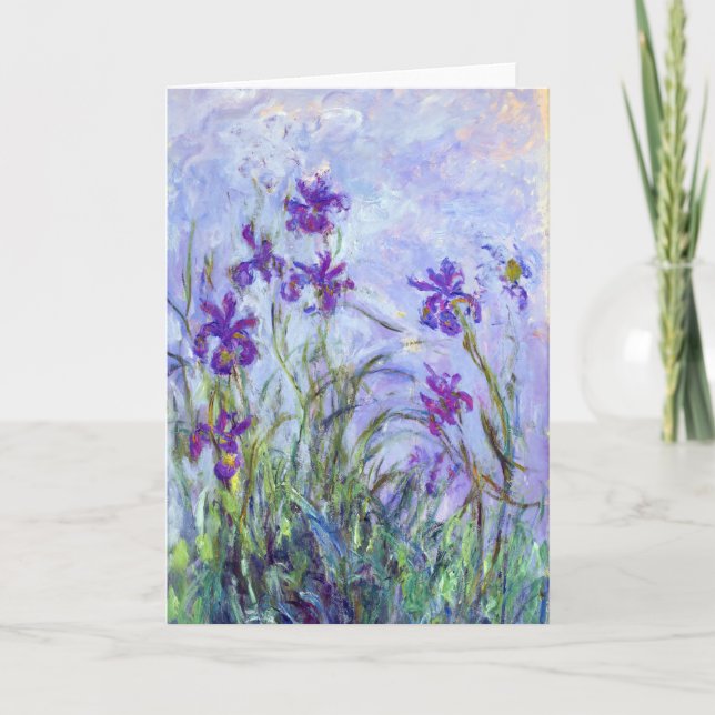 Claude Monet - Lilac Irises Card (Front)